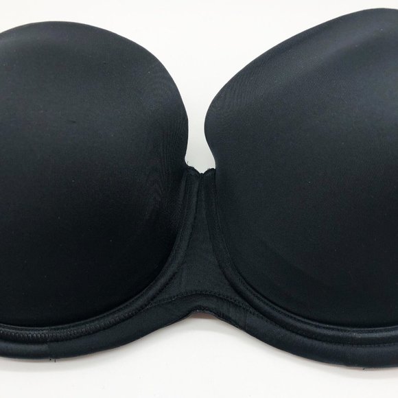 INC Womens Underwired Multi-Way Lace Strapless Bra Black 38DD Without Straps - Picture 4 of 8